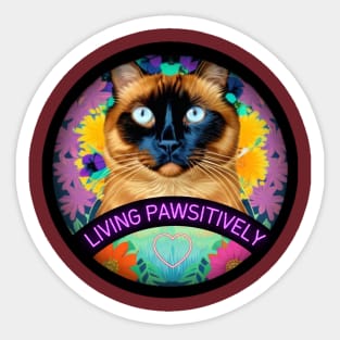 Living Pawsitively Sticker